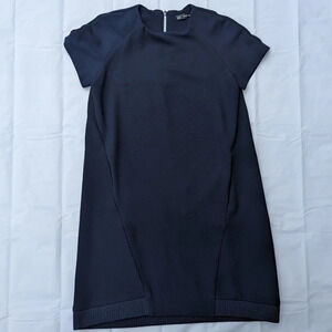 Zara Trafaluc  Collection Shift Navy Dress White Zipper Small S Women